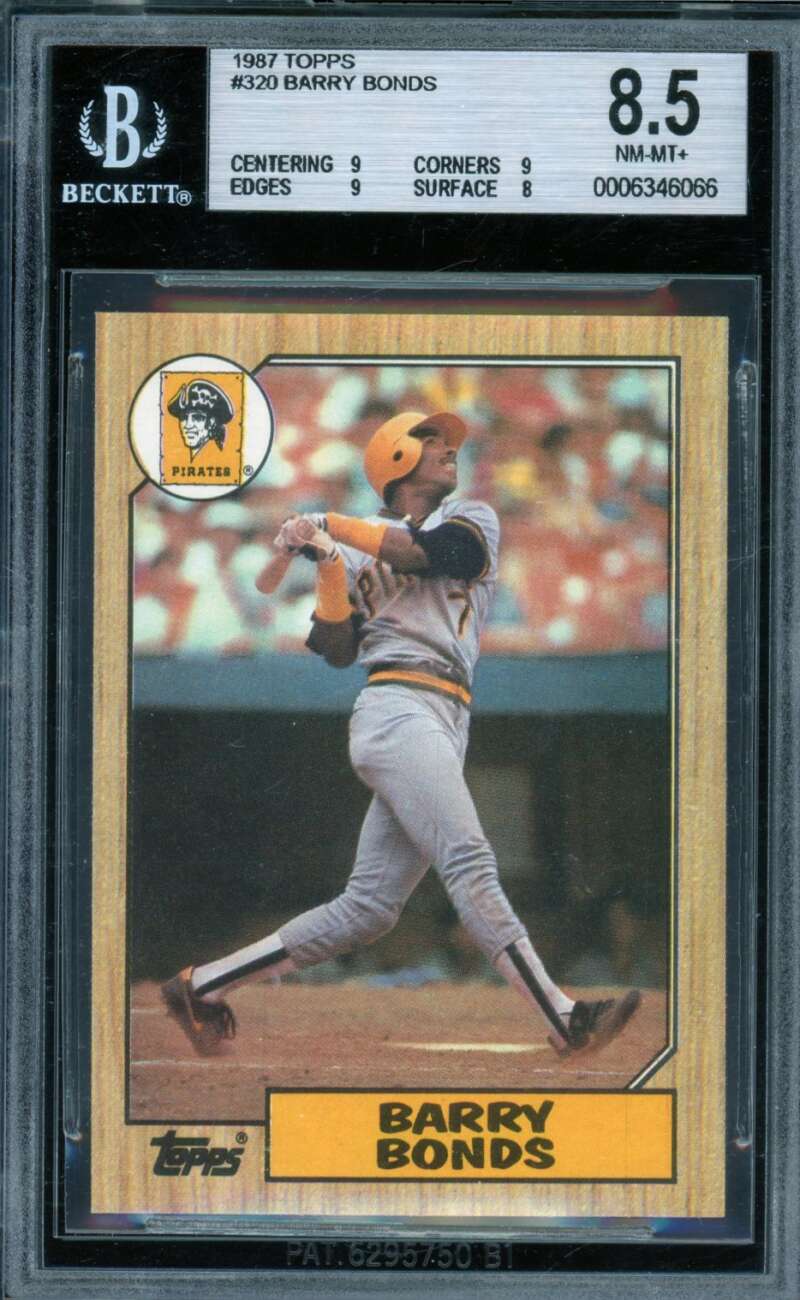 Barry Bonds Rookie Card 1987 Topps #320 BGS 8.5 Image 1