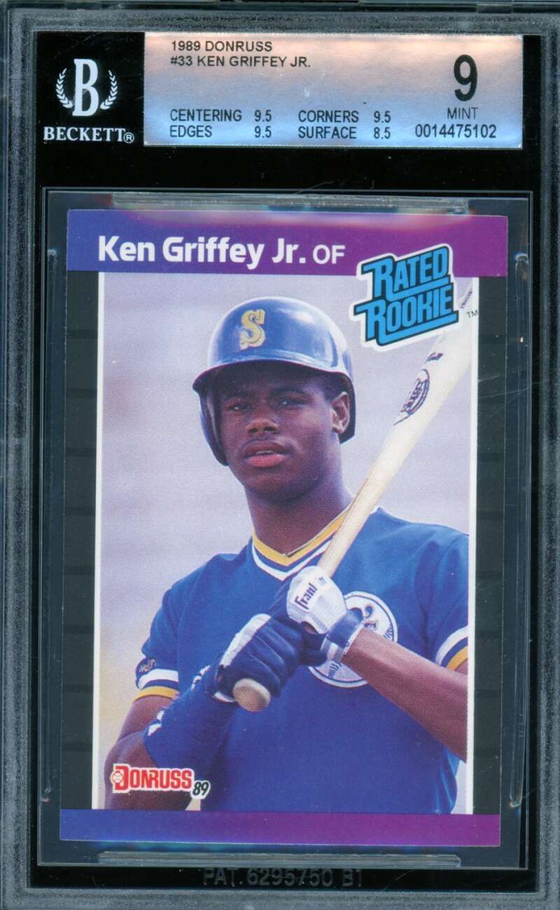 Ken Griffey Jr. Rookie Card 1989 Donruss #33 BGS 9 Image 1