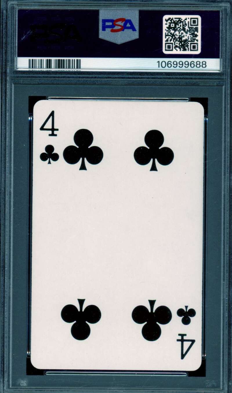 Lou Gehrig Card 1973 U.S. Playing Cards Four Of Clubs #nno PSA 10 Image 2