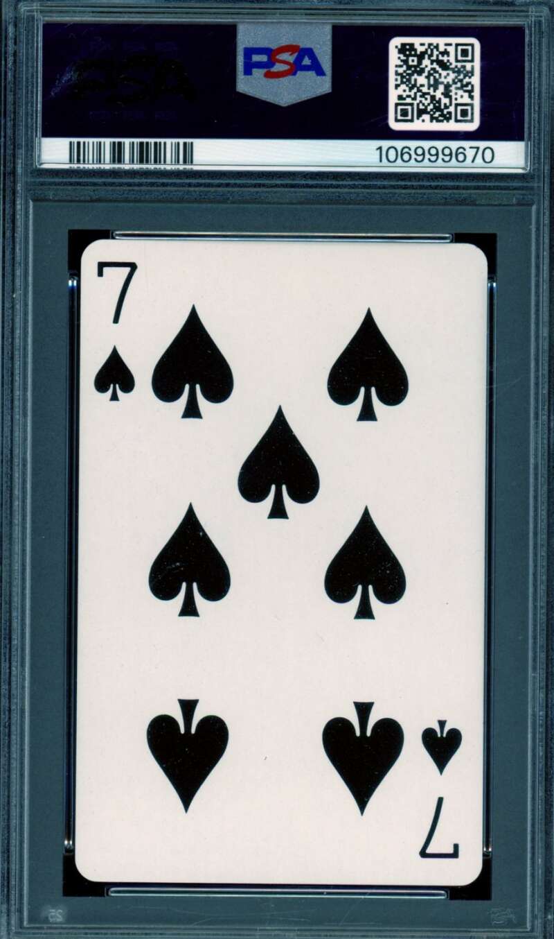 Babe Ruth Card 1973 U.S. Playing Cards Seven Of Spades #nno PSA 10 Image 2