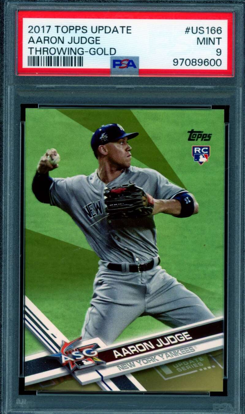 Aaron Judge Rookie Card 2017 Topps Update Gold #US166 PSA 9 Image 1