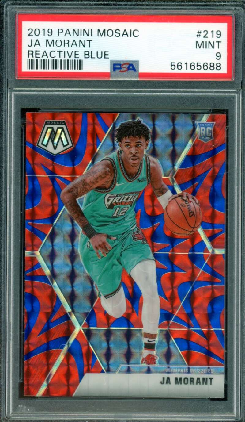 Ja Morant Rookie Card 2019-20 Panini Mosaic #219 PSA 9 Image 1