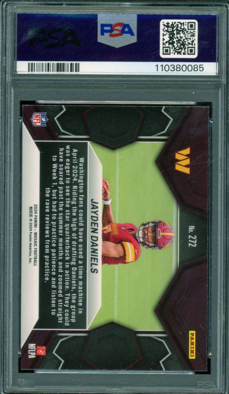 Jayden Daniels Rookie Card 2024 Mosaic #272 PSA 9 Image 2