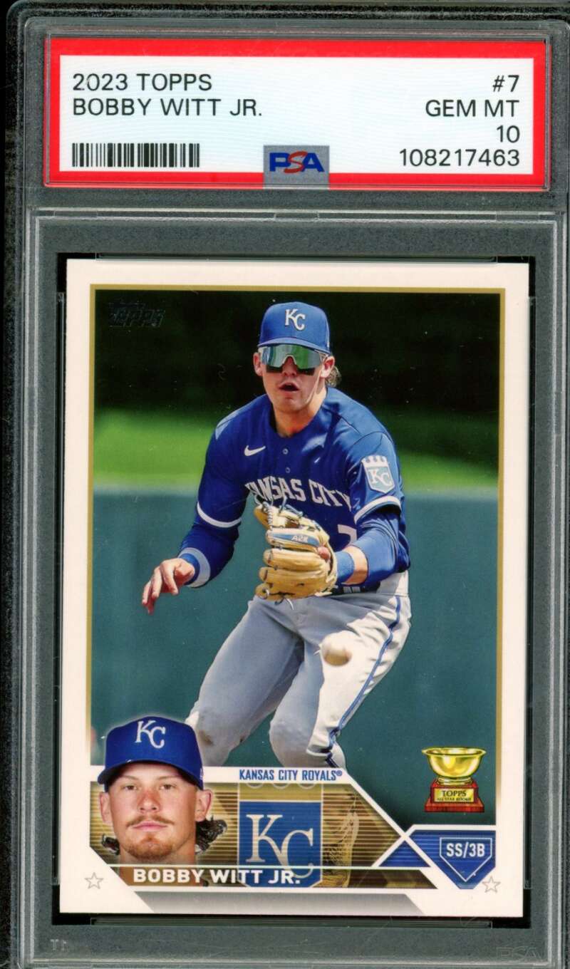 Bobby Witt Jr. Card 2023 Topps #7 PSA 10 Image 1