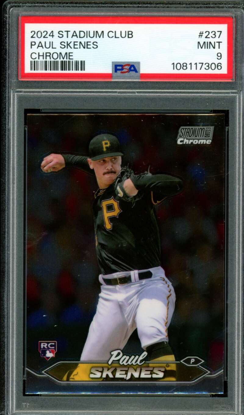 Paul Skenes Rookie Card 2024 Stadium Club Chrome #237 PSA 9 Image 1