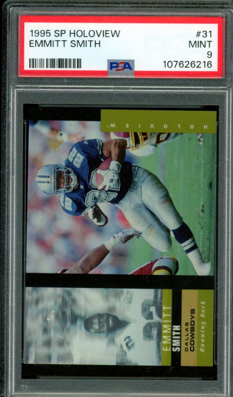 Emmitt Smith Card 1995 SP Holoviews #31 PSA 9 Image 1