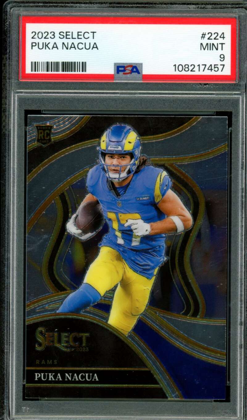 Puka Nacua Rookie Card 2023 Select #224 PSA 9 Image 1