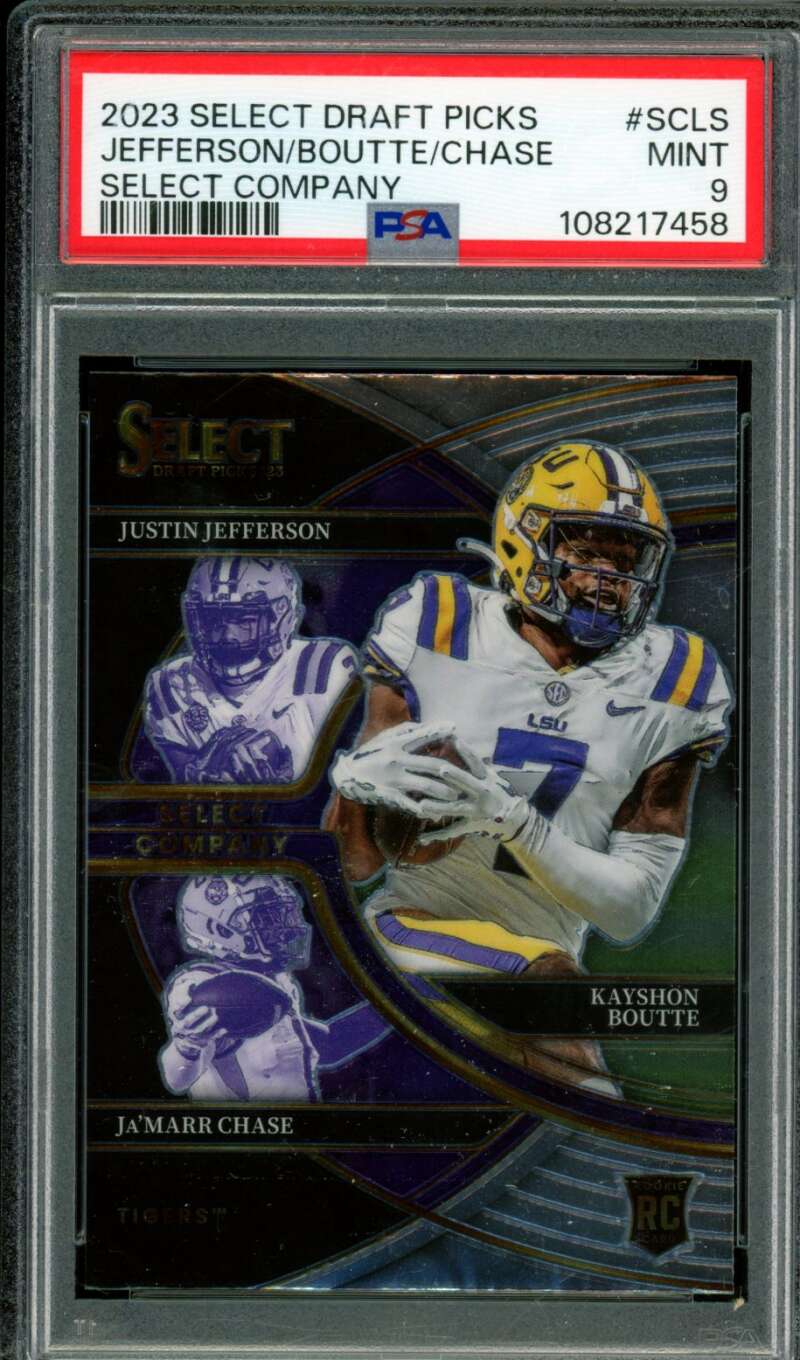 Jefferson/Boutte/Chase Card 2023 Select Draft Picks Select Company #SCLS PSA 9 Image 1