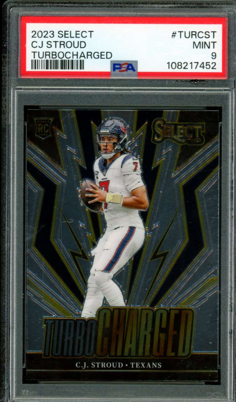 C.J. Stroud Rookie Card 2023 Select Turbocharged #Turcst PSA 9 Image 1