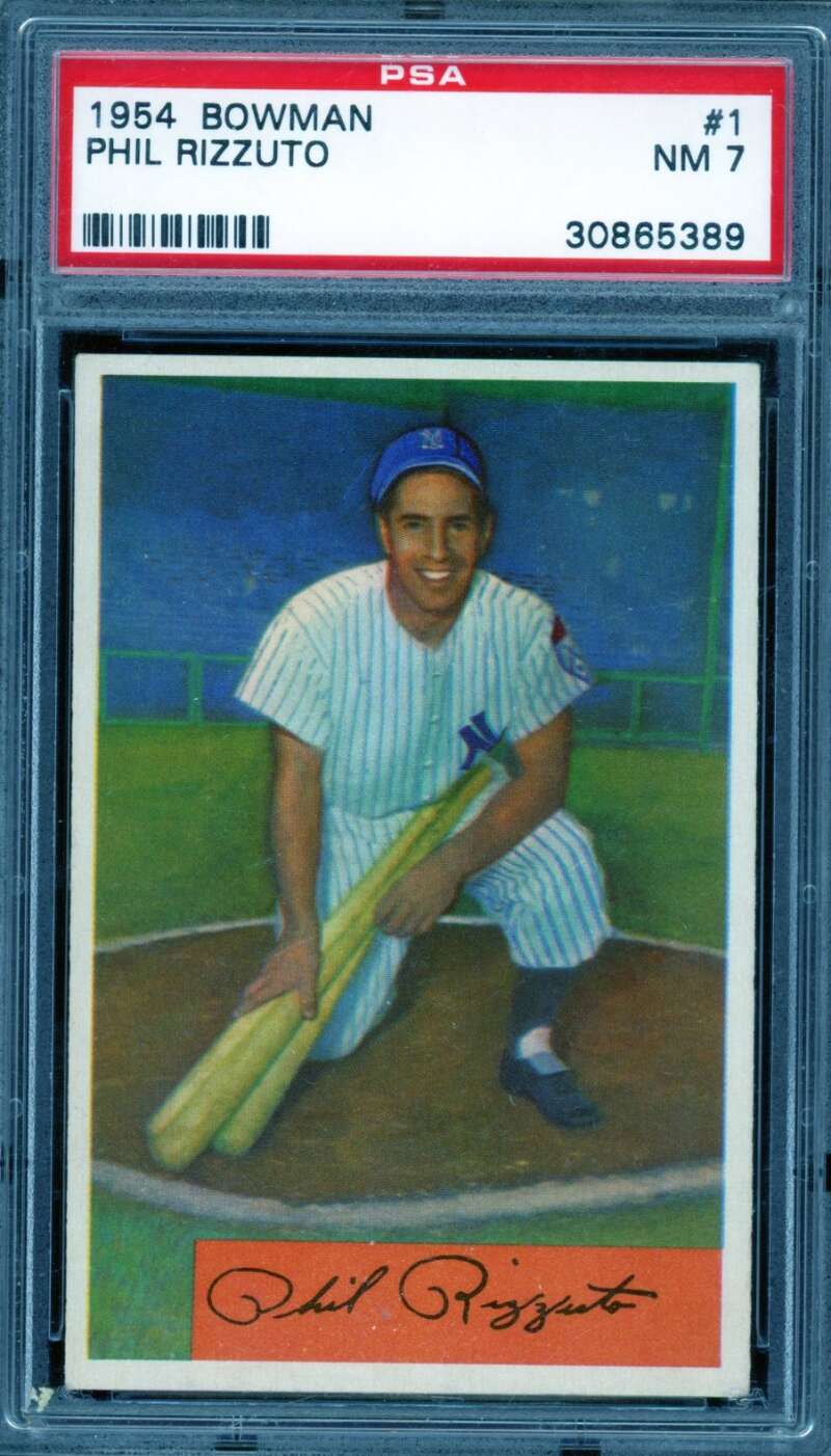 Phil Rizzuto Card 1954 Bowman #1 PSA 7 Image 1