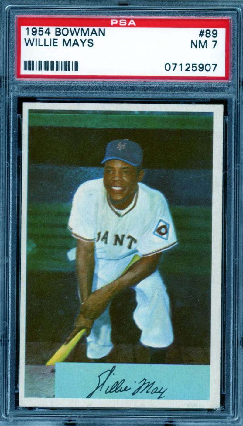 Willie Mays Card 1954 Bowman #89 PSA 7 Image 1