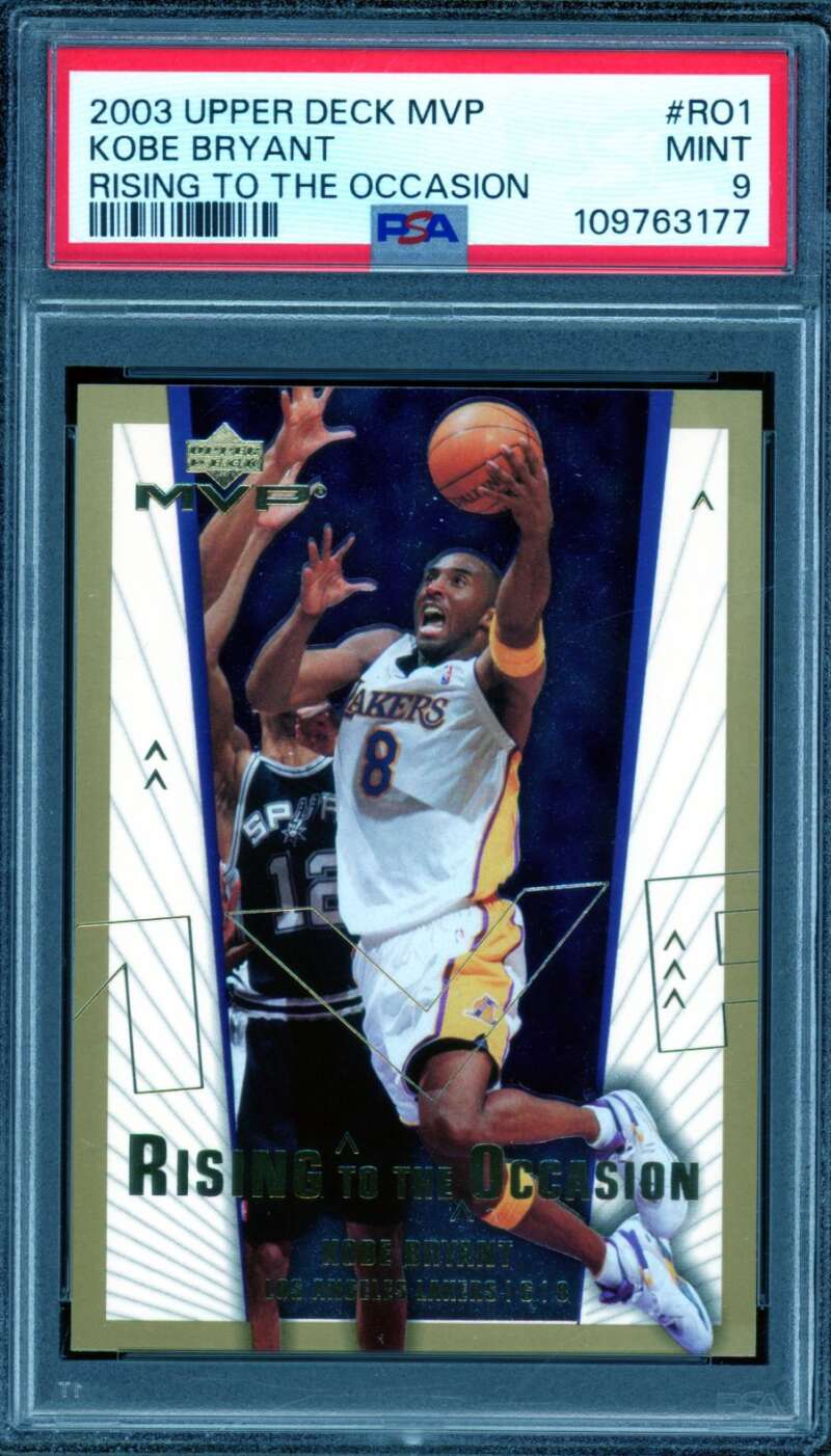 Kobe Bryant Card 2003-04 Upper Deck MVP #RO1 PSA 9 Image 1