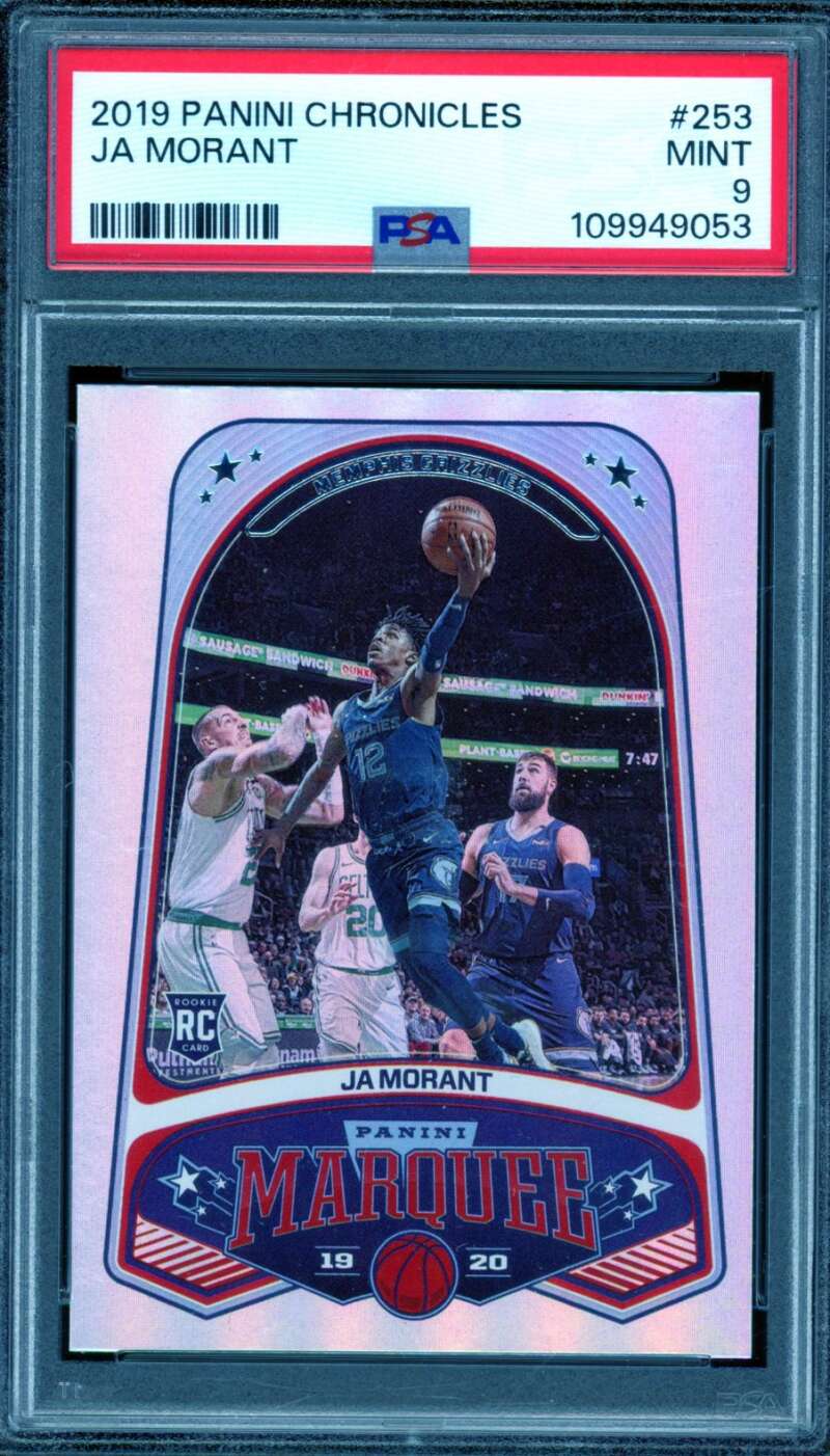 Ja Morant Rookie Card 2019-20 Panini Chronicles #253 PSA 9 Image 1