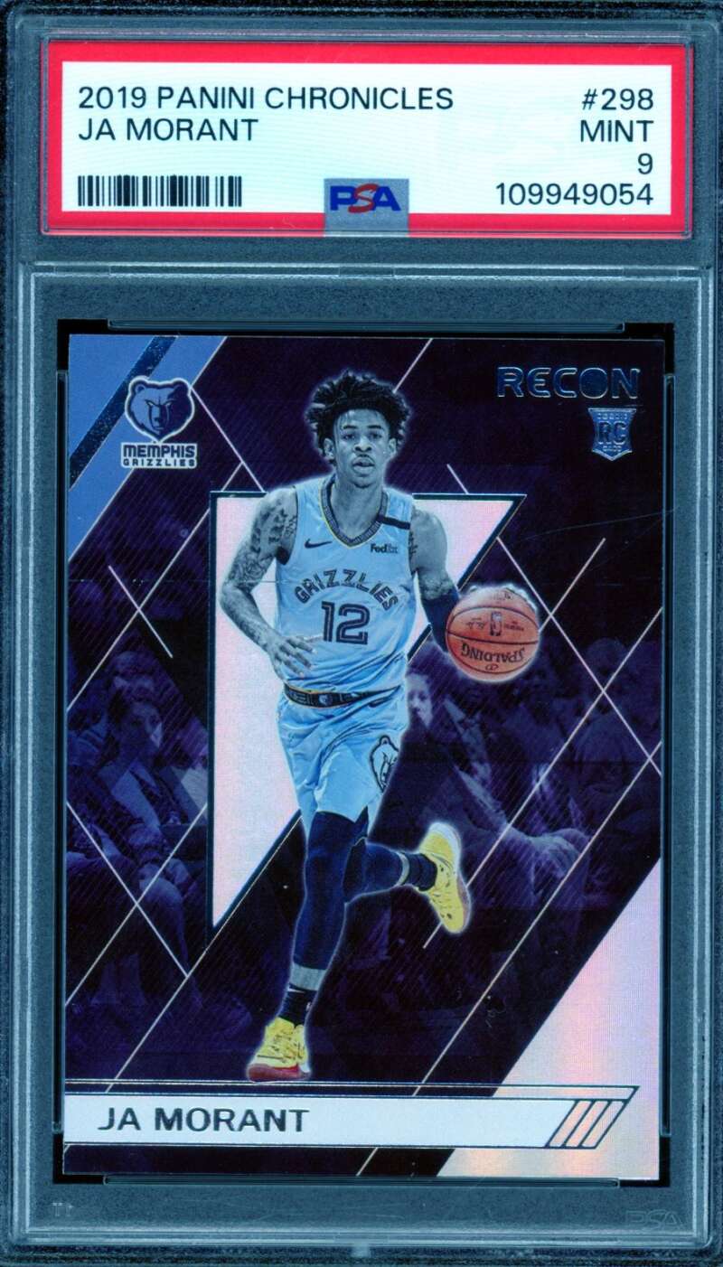 Ja Morant Rookie Card 2019-20 Panini Chronicles #298 PSA 9 Image 1