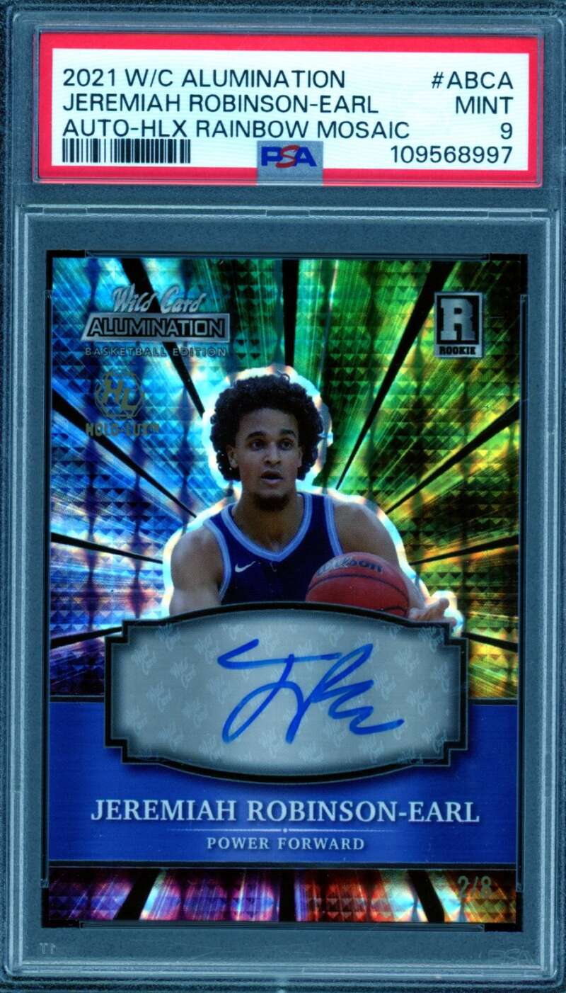 Jeremiah Robinson-Earl Rookie 2021-22 W/C Alumination Auto (2/8) #Abca PSA 9 Image 1