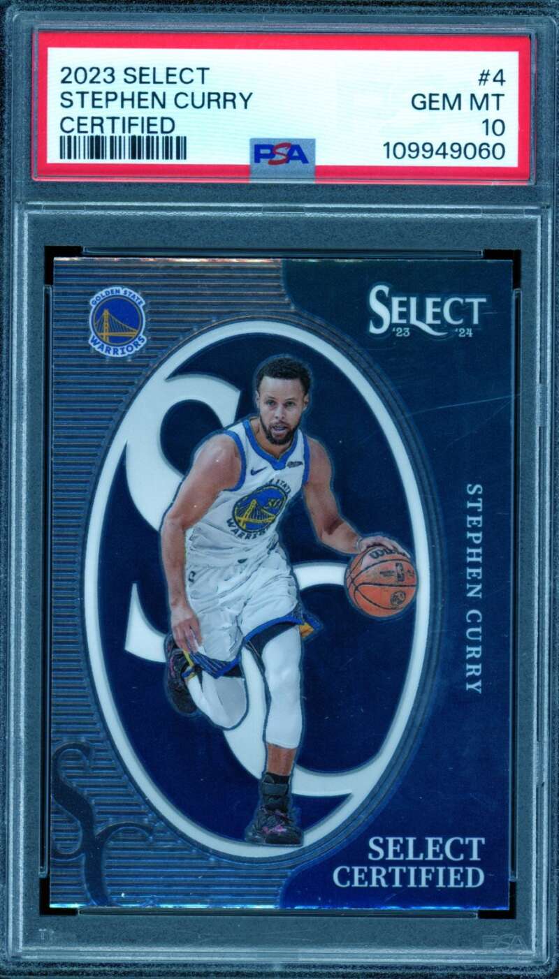Stephen Curry Card 2023-24 Select Certified (pop 10) #4 PSA 10 Image 1