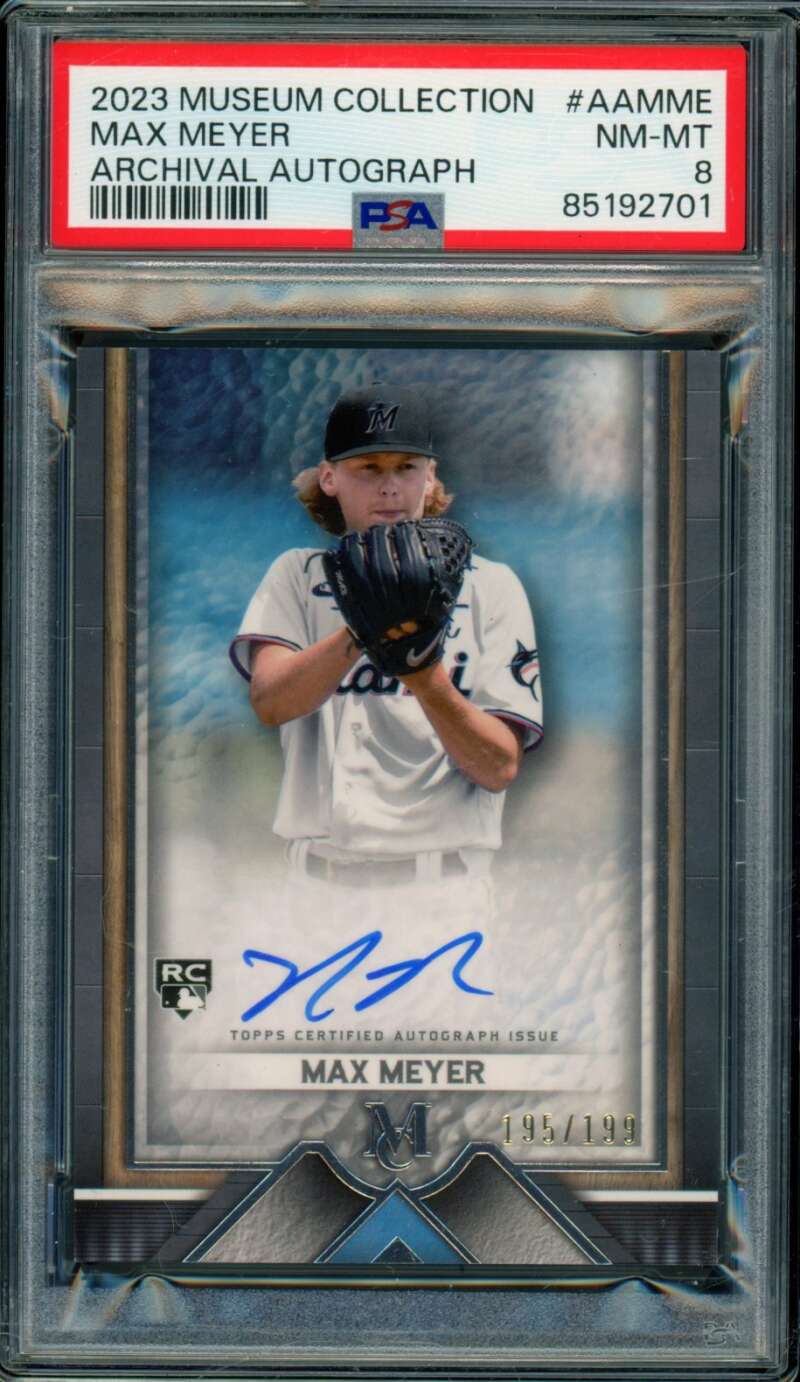 Max Meyer Card 2023 Museum Collection Archival Autograph #Aamme PSA 8 Image 1