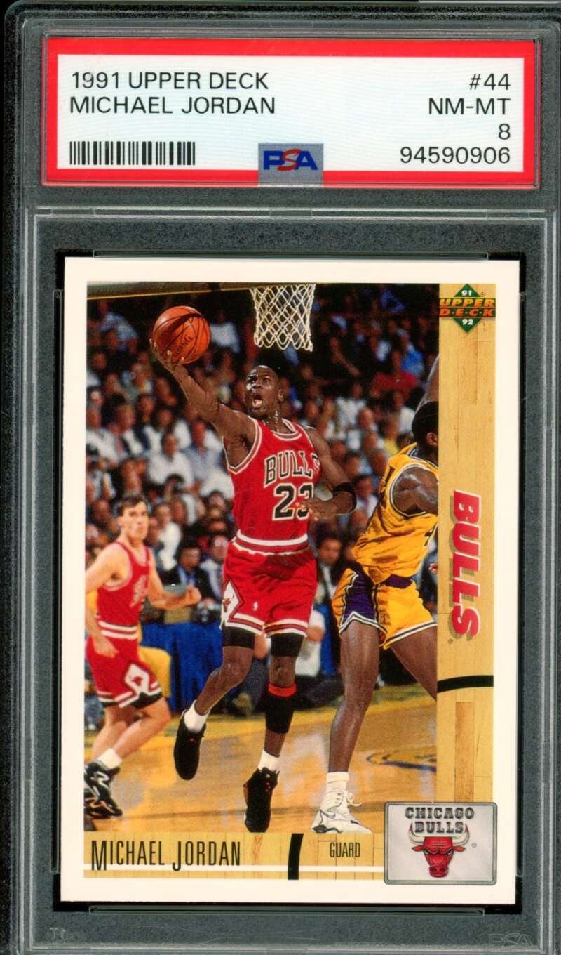 Michael Jordan Card 1991-92 Upper Deck #44 PSA 8 Image 1