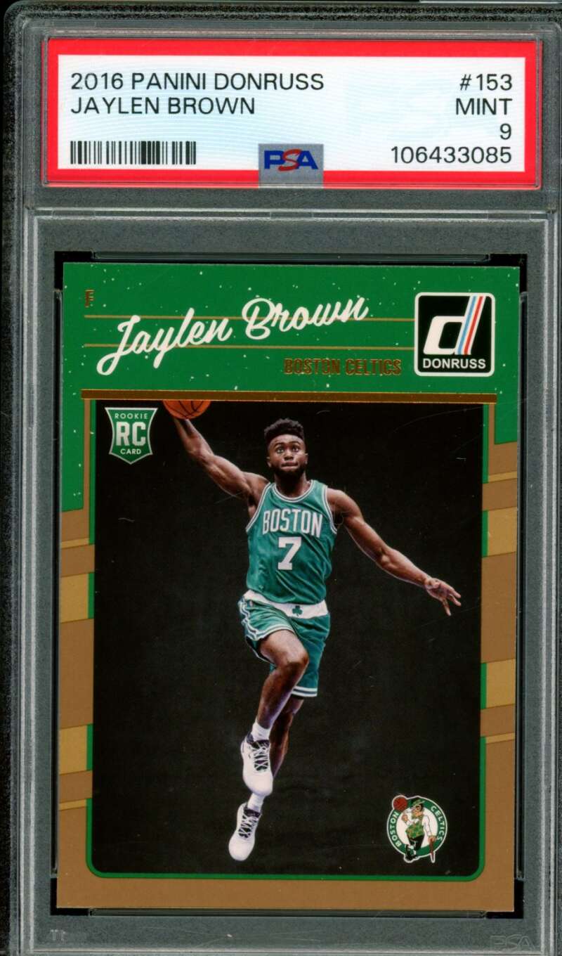 Jaylen Brown Rookie Card 2016-17 Panini Donruss #153 PSA 9 Image 1