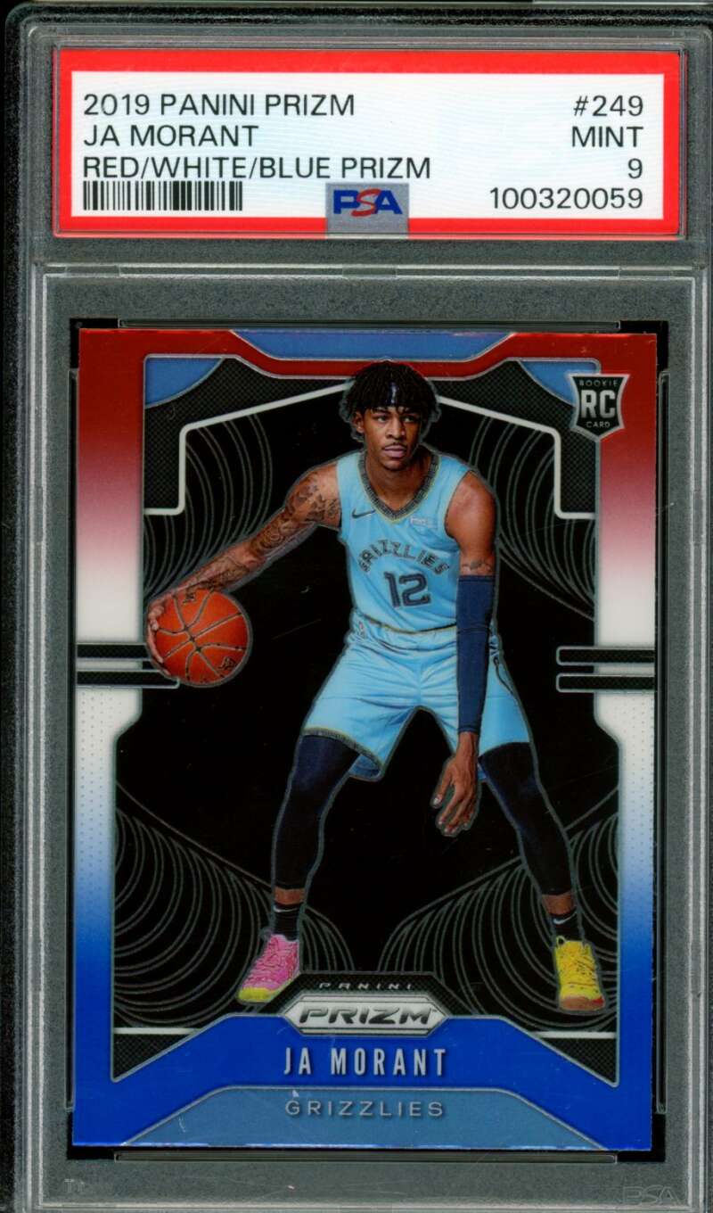 Ja Morant Rookie Card 2019-20 Panini Prizm #249 PSA 9 Image 1