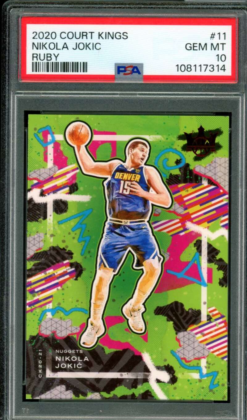 Nikola Jokic Card 2020-21 Court Kings Ruby (pop 3) #11 PSA 10 Image 1