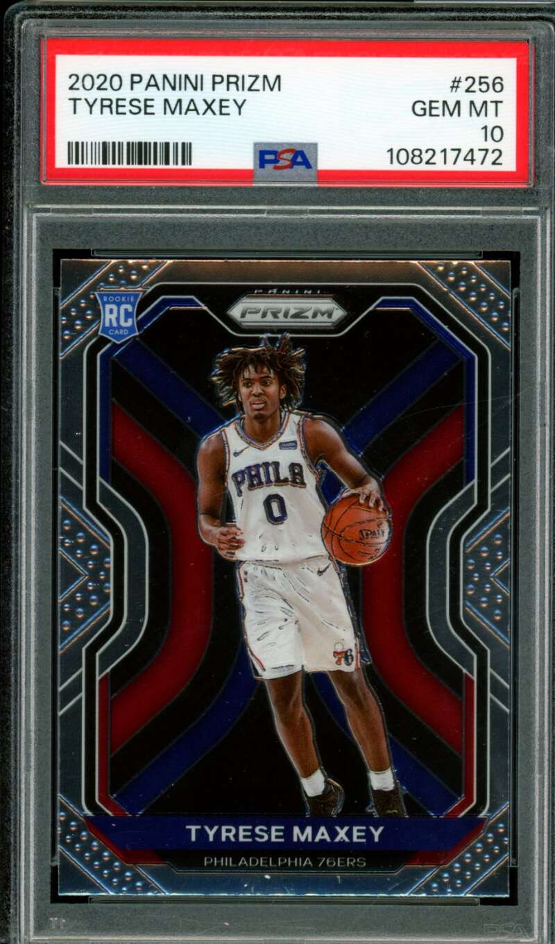 Tyrese Maxey Rookie Card 2020-21 Panini Prizm #256 PSA 10 Image 1