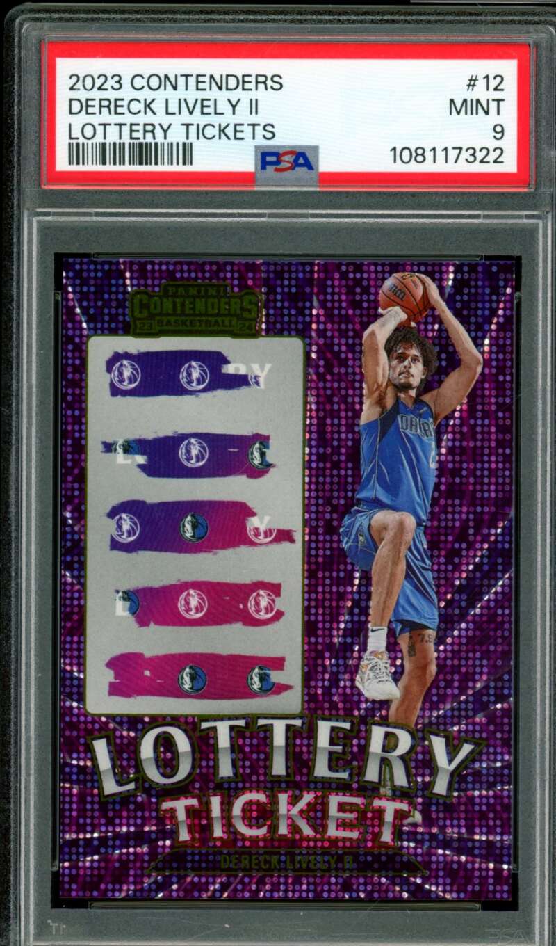 Dereck Lively II Rookie Card 2023-24 Contenders Lottery Tickets #12 PSA 9 Image 1