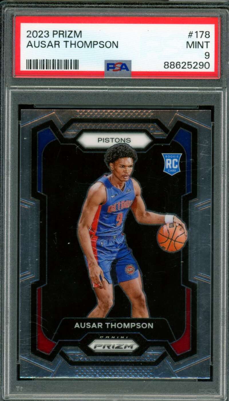 Ausar Thompson Rookie Card 2023-24 Prizm #178 PSA 9 Image 1