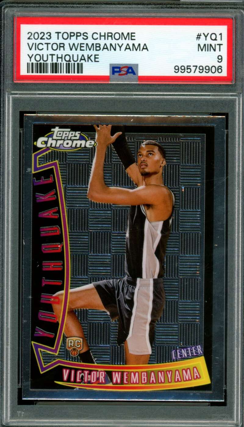 Victor Wembanyama Rookie Card 2023-24 Topps Chrome Youthquake #YQ1 PSA 9 Image 1