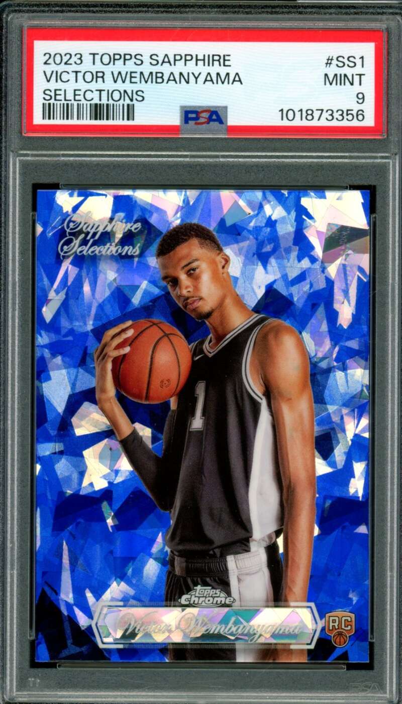 Victor Wembanyama Rookie Card 2023-24 Topps Sapphire Selections #SS1 PSA 9 Image 1