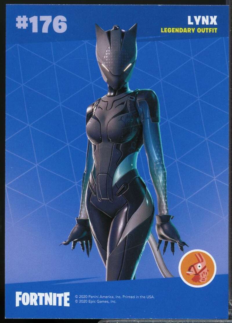 Lynx Card 2020 Panini Fortnite USA Series 2 Legendary Outfit Holofoil #176  Image 2