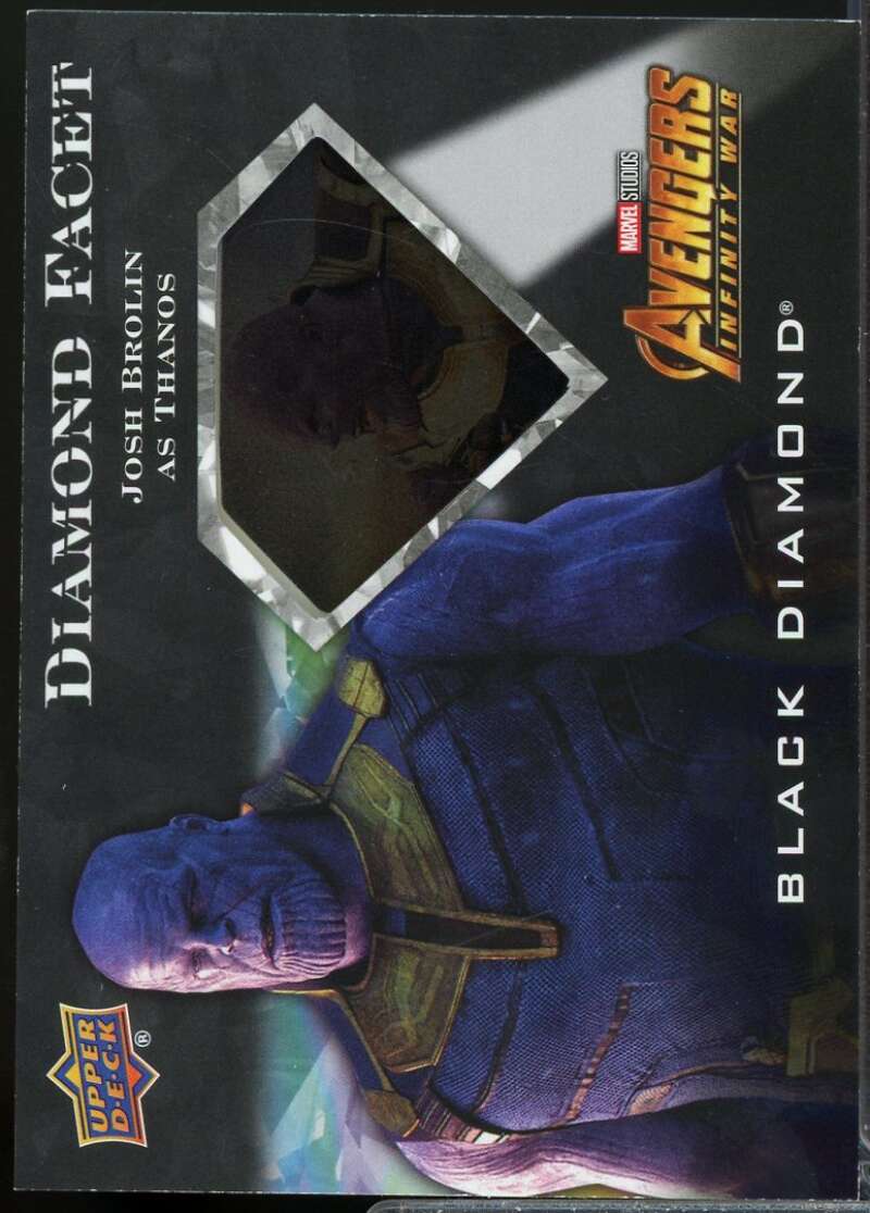 Josh Brolin as Thanos Card 2021 Black Diamond Marvel Diamond Facet #DF12  Image 1