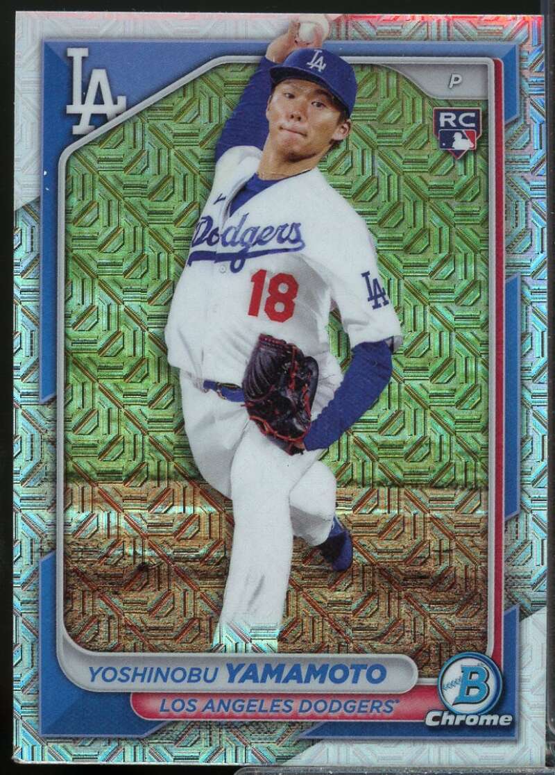 Yoshinobu Yamamoto Rookie Card 2024 Bowman Chrome Bowman Mega Box #36  Image 1