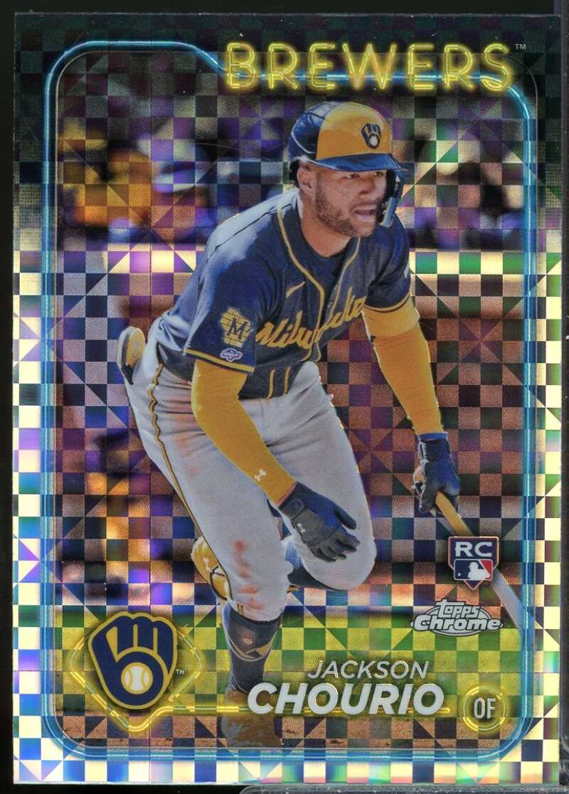 Jackson Chourio Rookie Card 2024 Topps Chrome X-fractors #161  Image 1