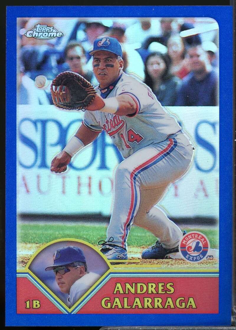 Andres Galarraga Card 2003 Topps Chrome Refractors #181  Image 1