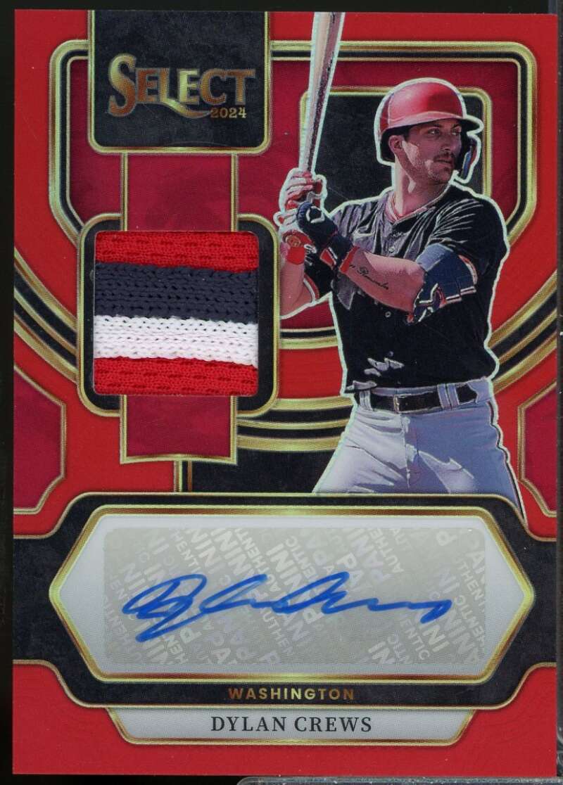 Dylan Crews Rookie 2024 Select Autograph Jersey Memorabilia Prizms Red /49 #28  Image 1