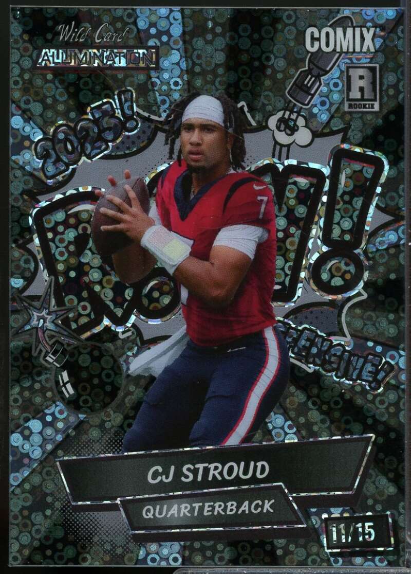 CJ Stroud Rookie 2023 Wild Alumination Comix Sparkle Blue Black /15 #CS3  Image 1
