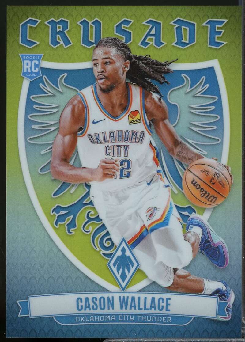 Cason Wallace Rookie Card 2023-24 Panini Phoenix Crusade Yellow /35 #12  Image 1