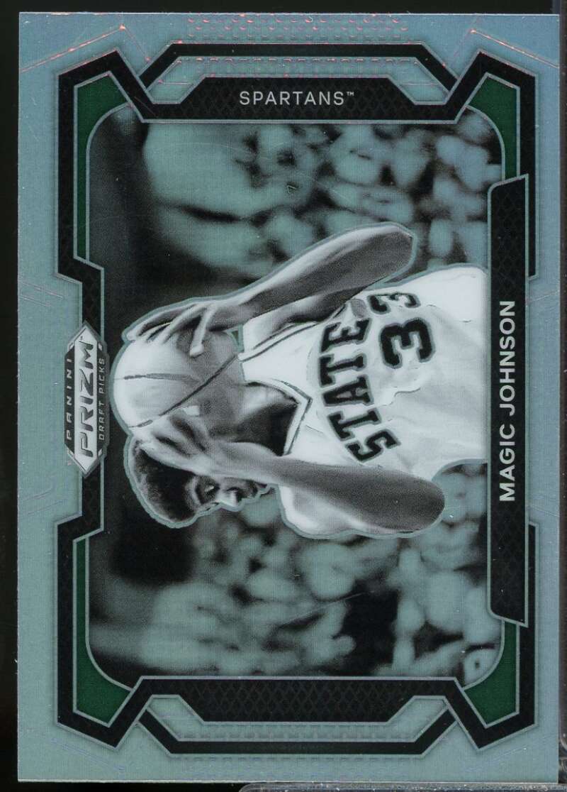 Magic Johnson Card 2024-25 Panini Prizm Draft Picks Variation Prizms Silver #23  Image 1