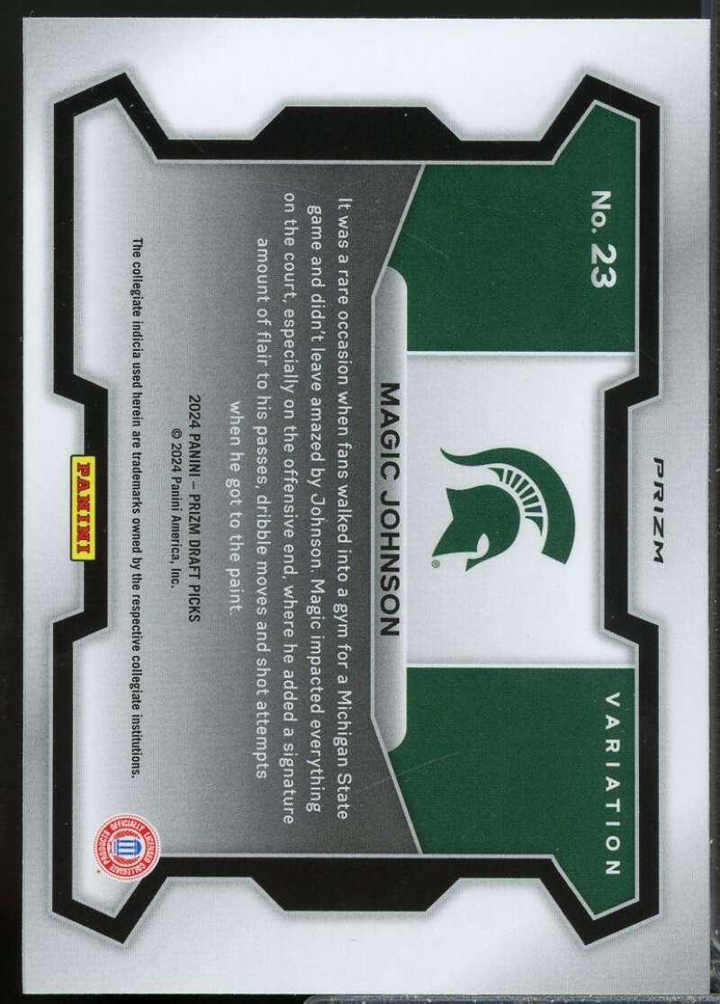 Magic Johnson Card 2024-25 Panini Prizm Draft Picks Variation Prizms Silver #23  Image 2