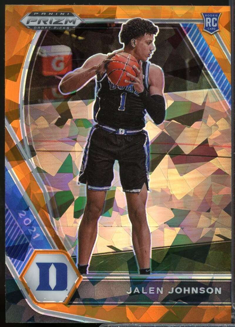 Jalen Johnson Rookie 2021-22 Panini Prizm Draft Picks Prizms Orange Ice #10  Image 1