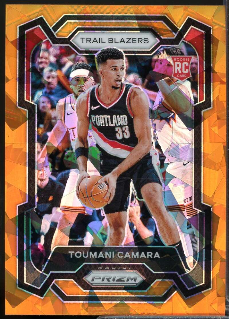 Toumani Camara Rookie Card 2023-24 Panini Prizm Prizms Orange Ice #164  Image 1
