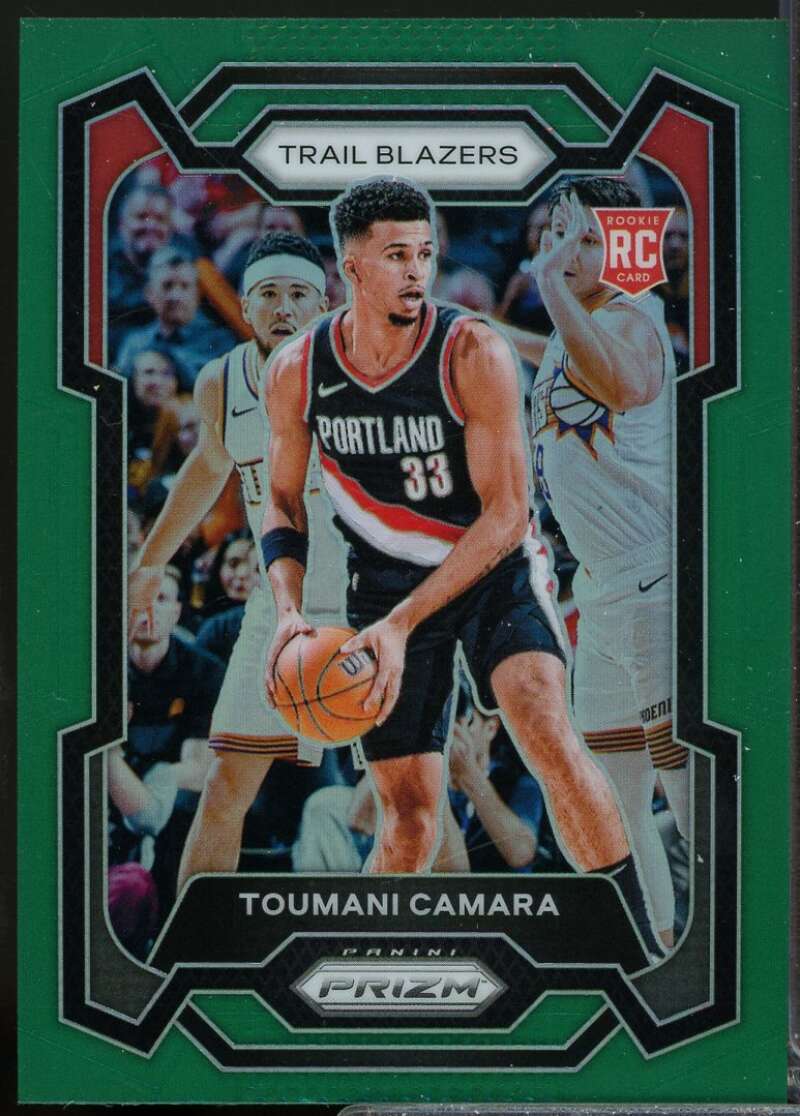 Toumani Camara Rookie Card 2023-24 Panini Prizm Prizms Green #164  Image 1