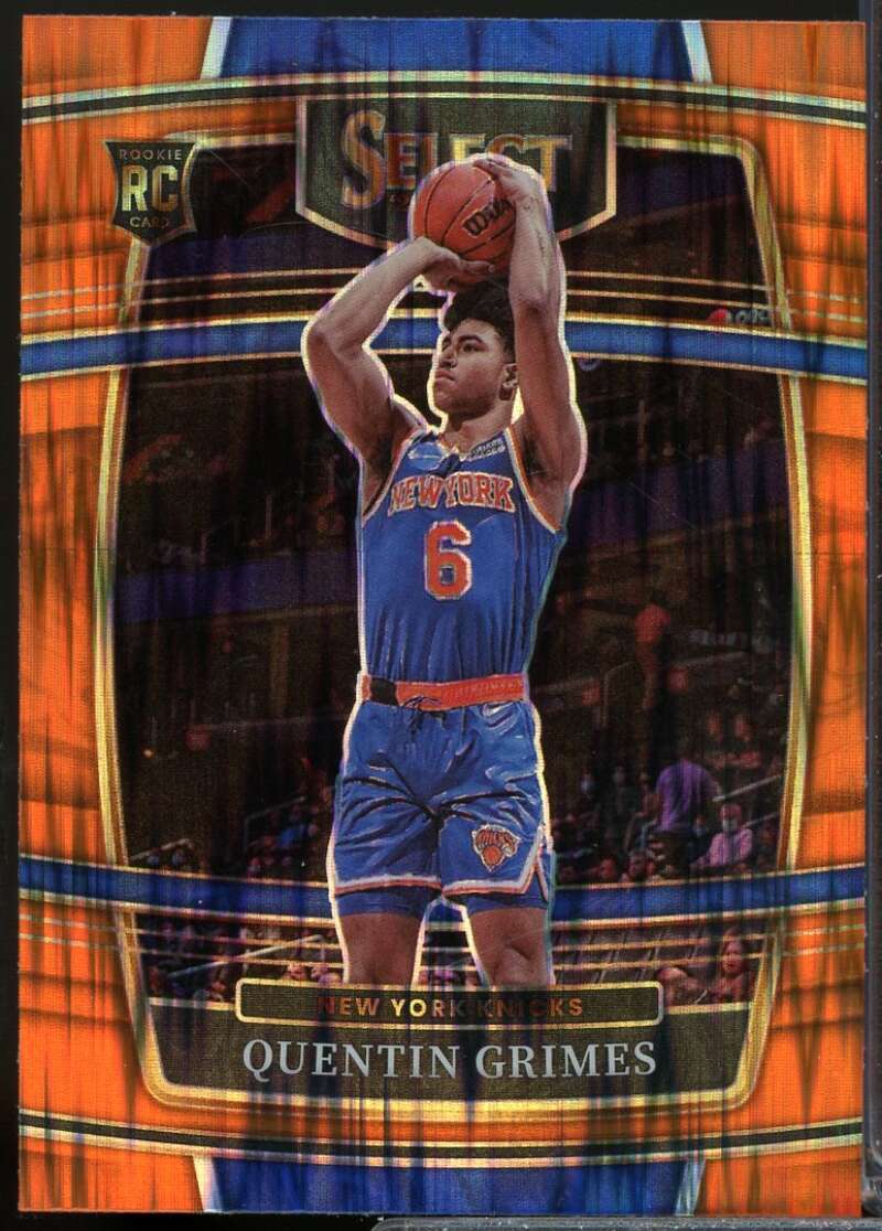 Quentin Grimes Rookie Card 2021-22 Select Prizms Orange Flash #24  Image 1