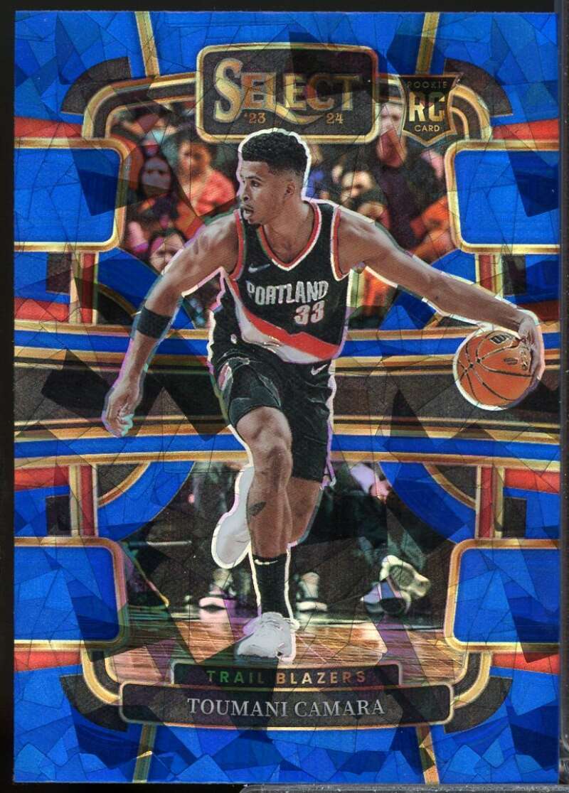 Toumani Camara Rookie Card 2023-24 Select Prizms Blue Cracked Ice #81  Image 1