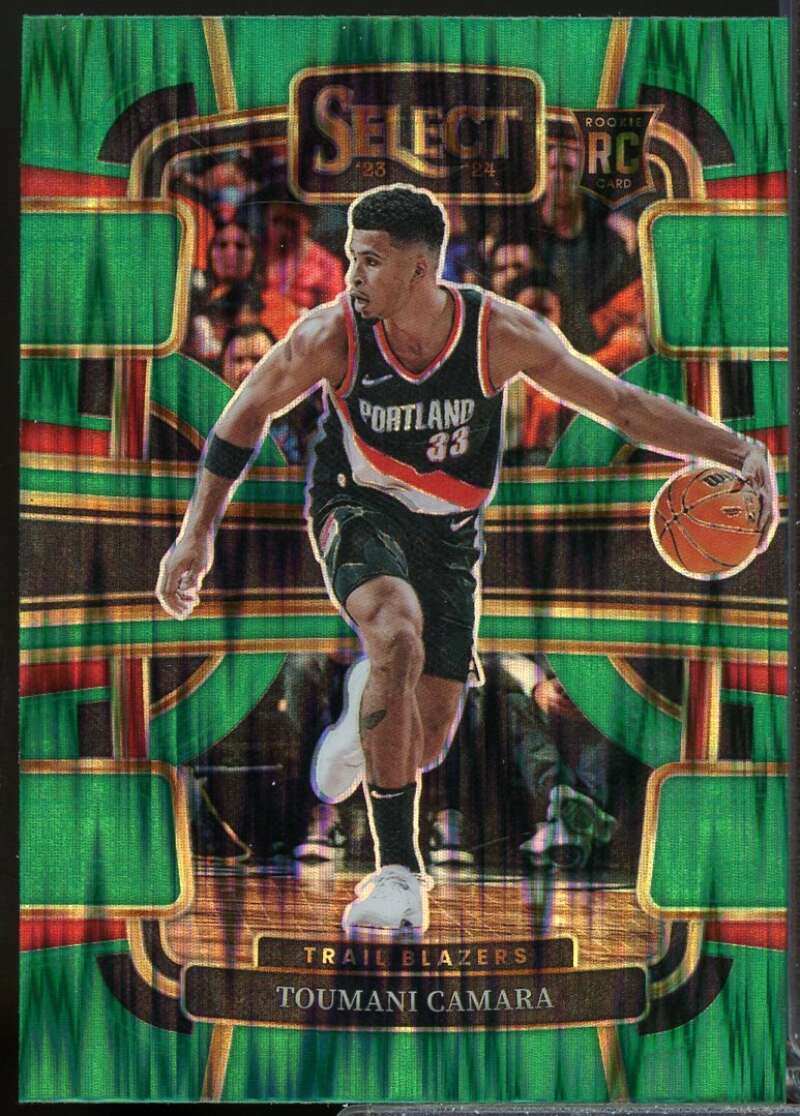 Toumani Camara Rookie Card 2023-24 Select Prizms Green Shock #81  Image 1