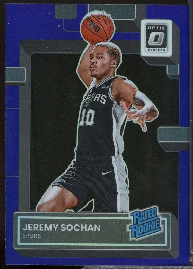 Jeremy Sochan Rated Rookie Card 2022-23 Donruss Optic Purple #236  Image 1