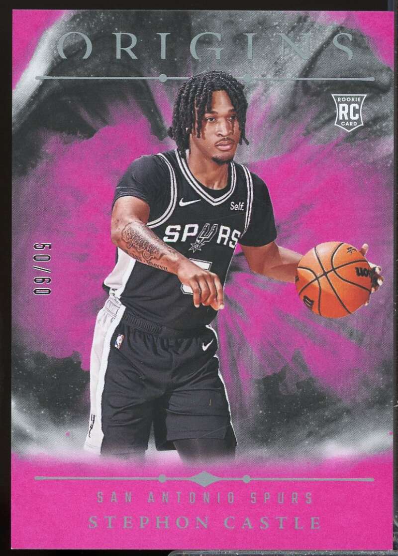 Stephon Castle Rookie Card 2024-25 Panini Origins Pink /60 #75  Image 1