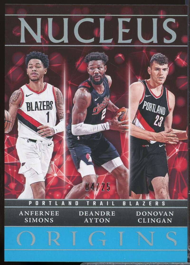 Ayton Donovan Clingan Simons Rookie 2024-25 Panini Origins Nucleus Turquoise #2  Image 1