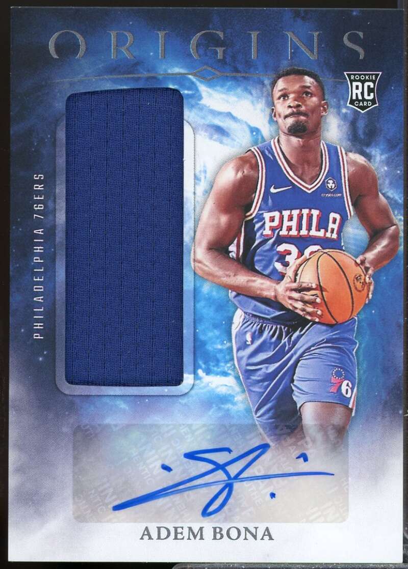 Adem Bona Rookie Card 2024-25 Panini Origins Jersey Autographs #20  Image 1
